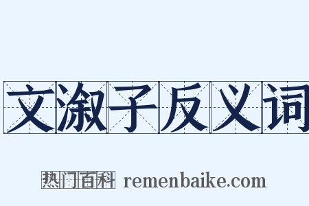 文溆子反义词是什么意思的图片